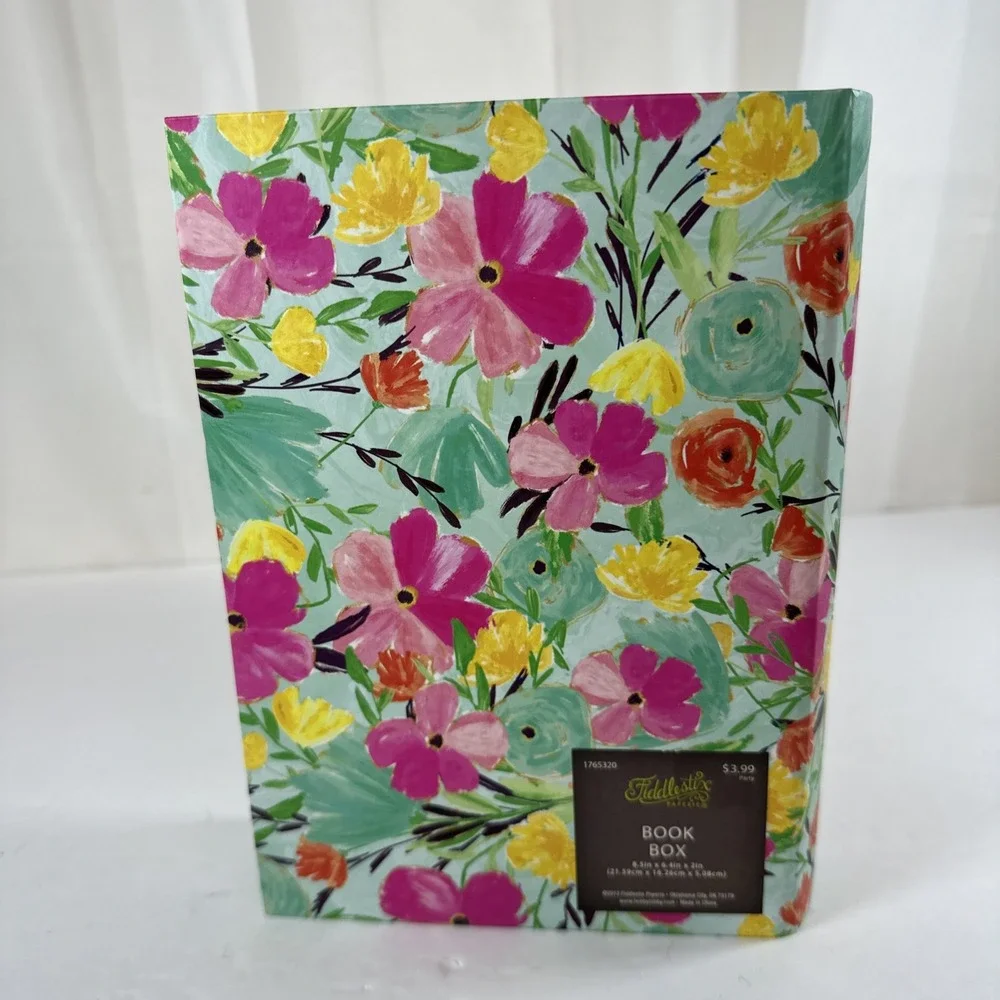 Floral Decorative Book Storage Box 8.5